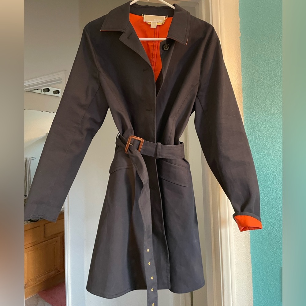 Michael Kors Navy Trench Coat